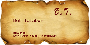 But Talabor névjegykártya